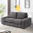Vroni 71.6'' Upholstered Chenille Loveseat Square Arms Sofa Modern Style Couch with Detachable Sofa Cover-2118195813