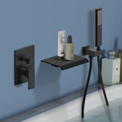 Topcraft Wall-Mounted Bathtub Faucet With Handheld Showerhead