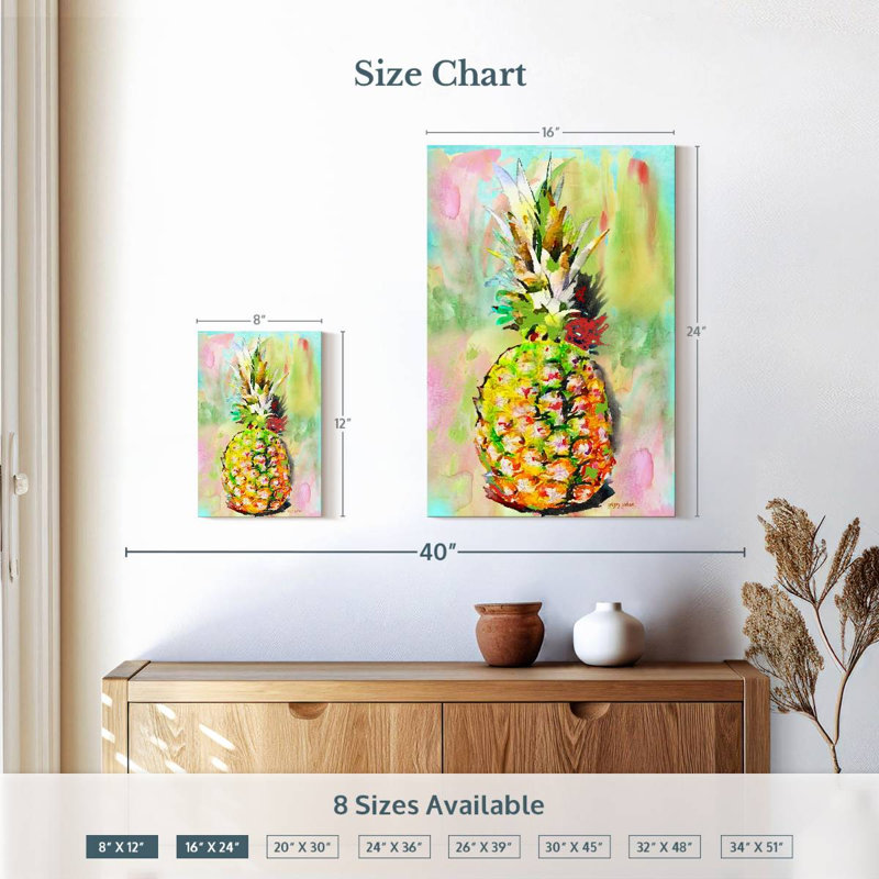 Yarlin Sunshine Pineapple, 12" H x 8" W
