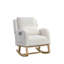 Fauteuil à bascule de salon moderne à dossier haut l 27,5 "avec un coussin lombaire, deux poches latérales, blanc Teddy-1493963985