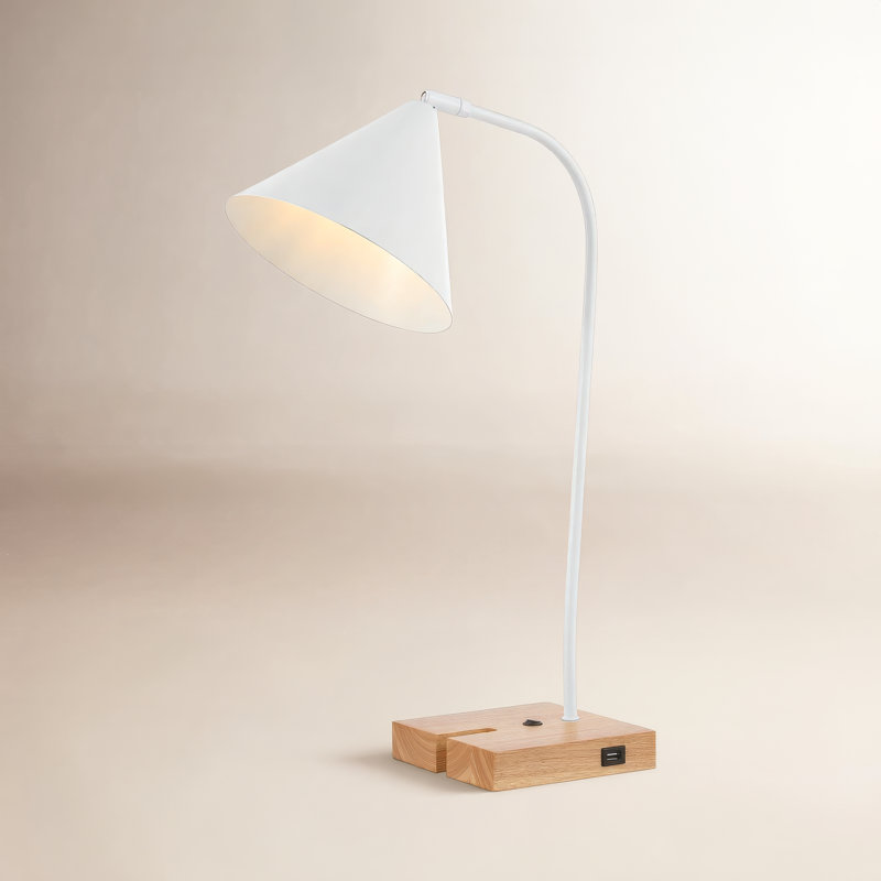 Lampe de table Dalli, Blanc, Naturel
