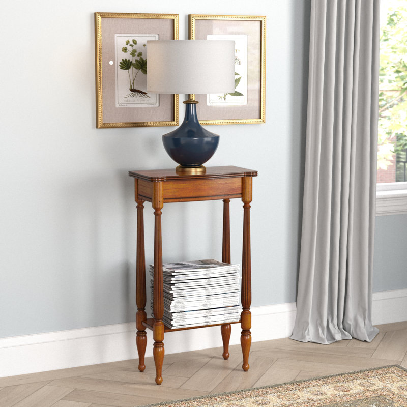 Dalzell 17.5" Console Table, Antique Cherry