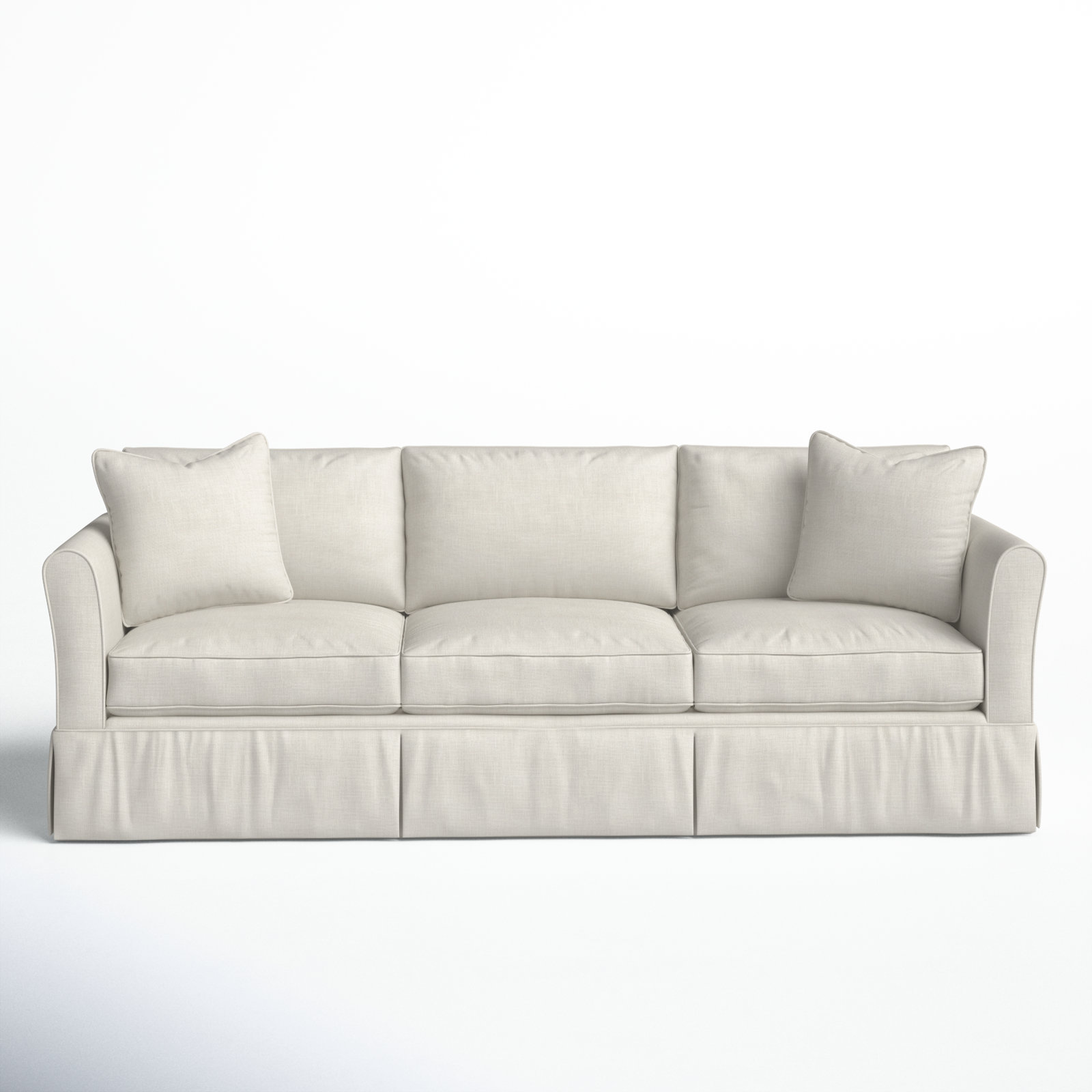 Shelby 82'' Upholstered Sofa, Conversation Pearl Basketweave
