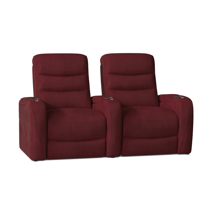 Rangée de cinéma maison Stealth HR Series (rangée de 2), Sangria Smartsuede