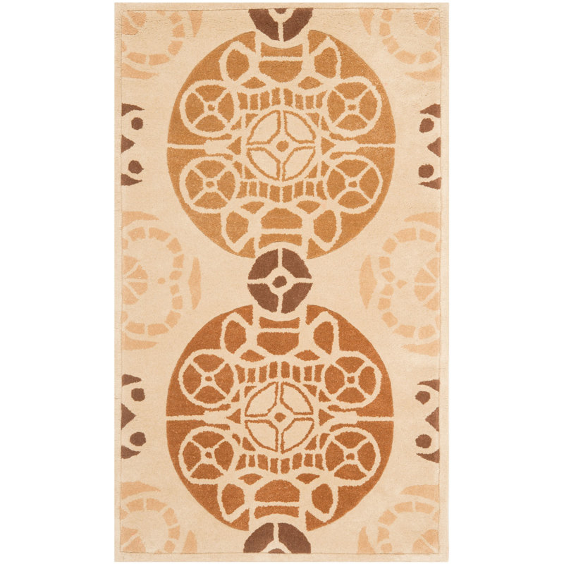 Charlee Hand Tufted Wool Geometric Rug, Rectangle 3' x 5'