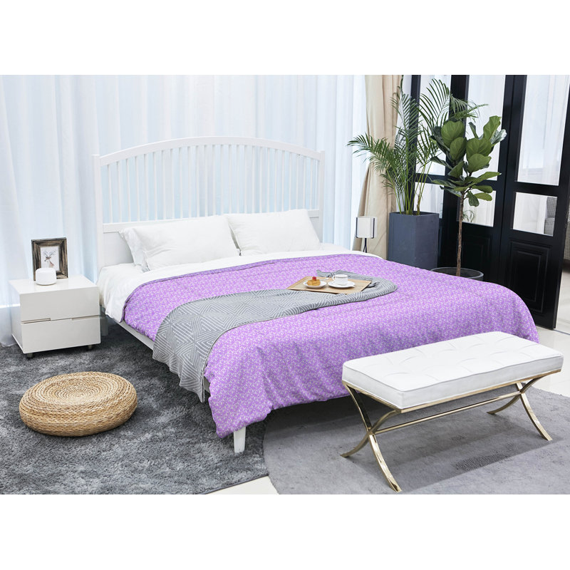 Édredon simple réversible Art déco Katelyn Elizabeth, Édredon simple, Violet