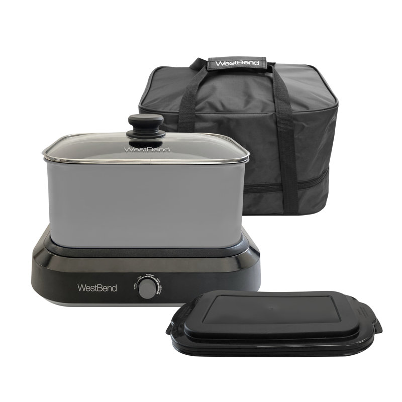 West Bend Versatility Slow Cooker, 5 Qt. Capacity, Silver