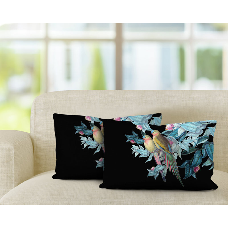 Outdoor Reversible Throw Pillow, Black