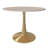 Seybert Round Dining Table with MDF Top and Gold Stainless Steel Pedestal Base - Seats 4 Person for Kitchen and Dining Room-1172272175-1159938920