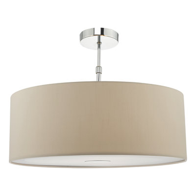 Desiree 22cm H Faux Silk Drum Pendant Shade ( Screw On )