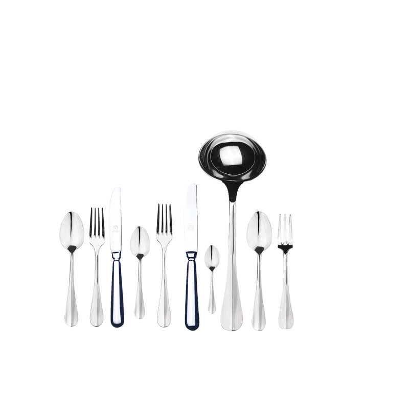 Ensemble de couverts Roma avec couteaux H / H - 45 pièces - Acier inoxydable