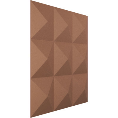 Panneau mural décoratif 3D Benson EnduraWall 19 x 8 po x H 19 5/8 po, cuivre vieilli (couvre 2,67 pieds carrés)