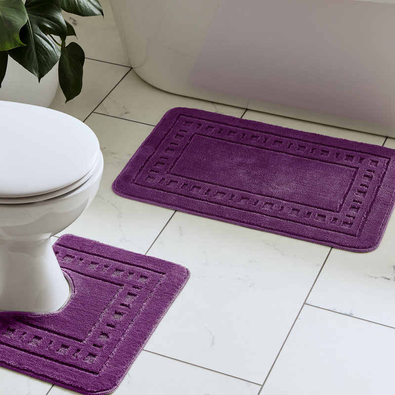 Armoni Bath Mat and Pedestal Set, Purple