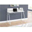 Bureaux, bureau d'ordinateur de bureau à domicile avec huche de rangement, L 48 po contemporain moderne, métal blanc stratifié blanc | Blanc | Panneau de particules-678121317