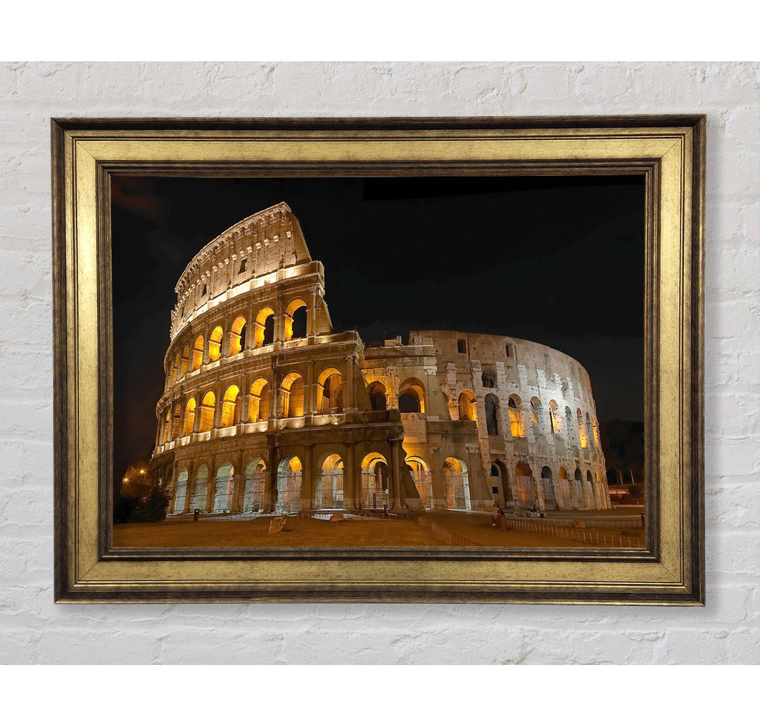 Colosseum Night Glow - Einzelner Bilderrahmen Kunstdrucke