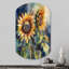 Lagrosa - Décoration murale irrégulière en forme de cylindre de tournesol en métal-110483526