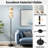  68.5" Standing Floor Lamp Seamless teddy bears clouds moon stars watercolor hand drawn Dimmable Metal Pole Lamp with Linen Lampshade LED Bulb Included