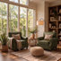 Ensemble de 2 fauteuils en simili cuir avec pieds en bois massif Glenloft