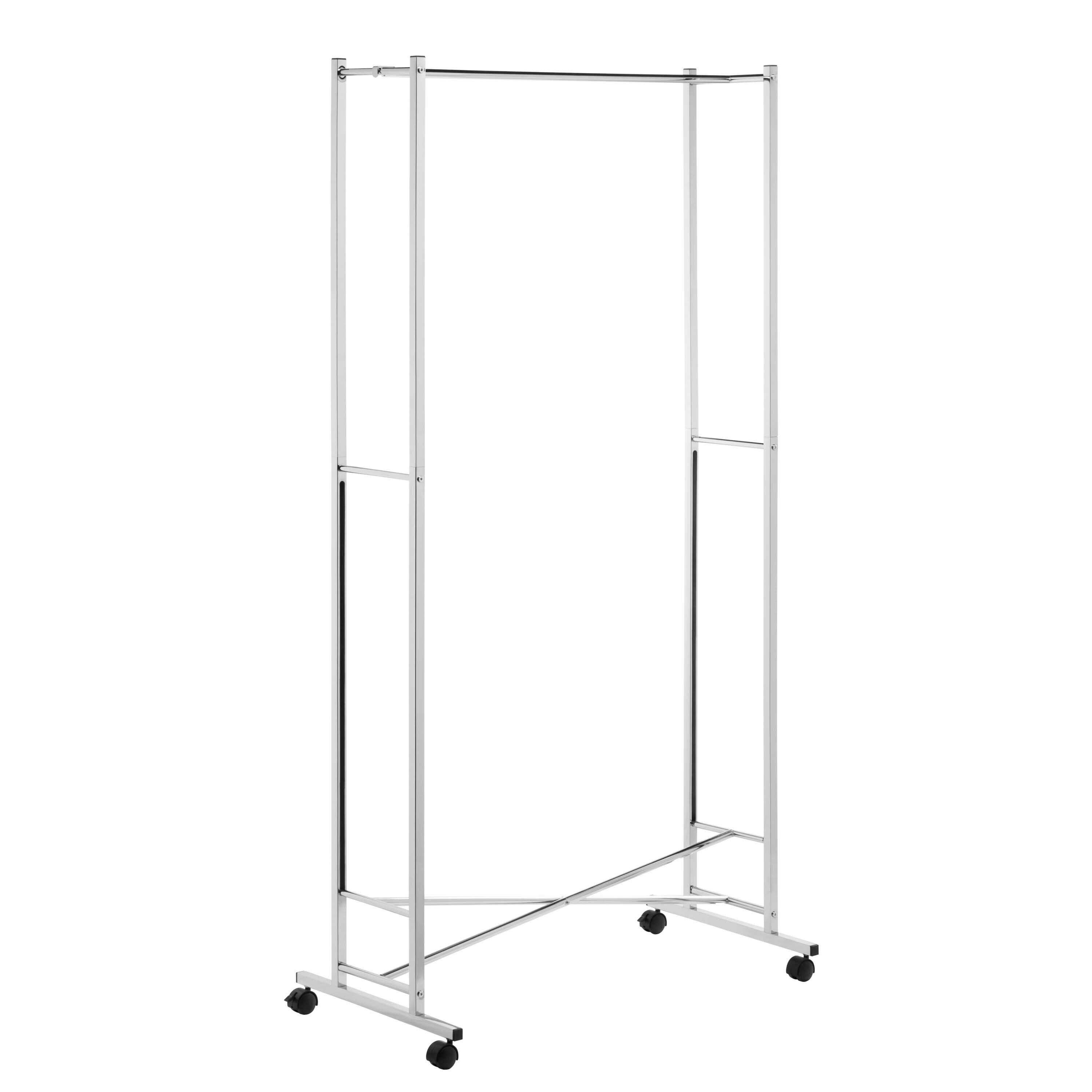 Rebrilliant Samaira 35.4'' Metal Rolling Clothing Rack & Reviews | Wayfair