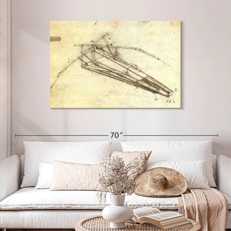 Laelle Design For A Flying Machine, 30" H x 45" W