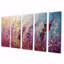 Fleurs violettes, beauté sauvage, déplié I - art mural violettes - ensemble d'art mural traditionnel 5 pièces-2000197359