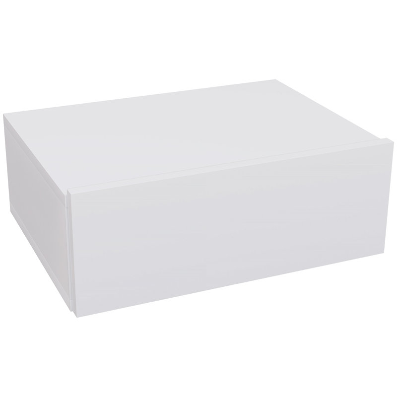 HOMCOM Floating Bedside Table Wall-Mounted Nightstand White