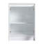 Meuble-lavabo autoportant de 48 po avec lavabo en résine, 1 armoire de rangement et 1 armoire murale, tiroirs et porte à fermeture en douceur, blanc brillant, contreplaqué (KD-Packing)