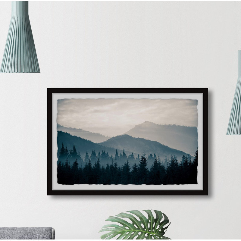 «Forest Morning View», reproduction de photo sur papier encadrée, H 30 po x l 45 po x P 1,5 po