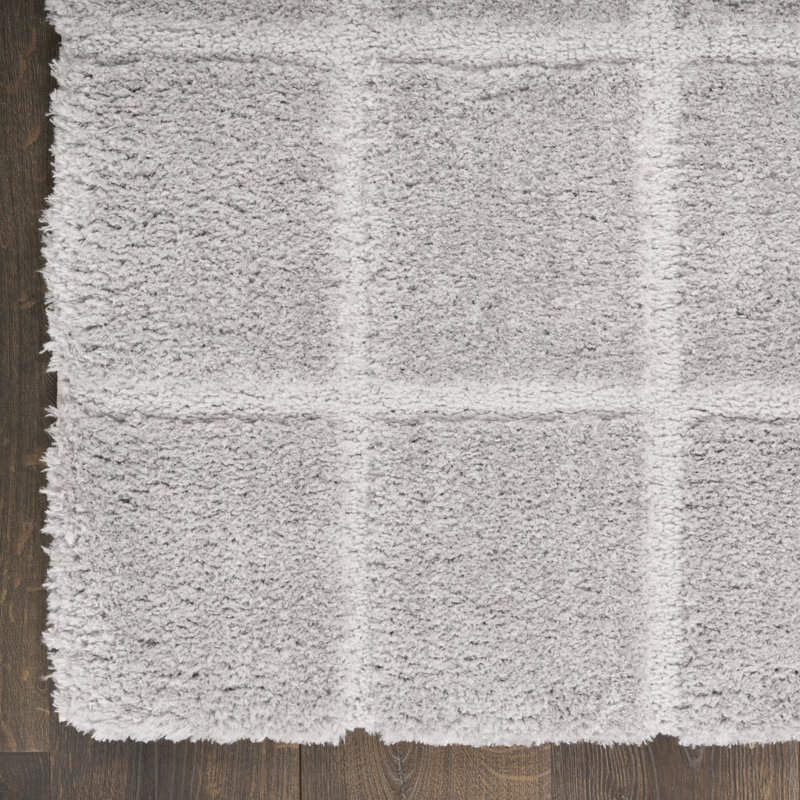 DKNY West End Ave Grey Modern Indoor Rug, Rectangle 6' x 9'