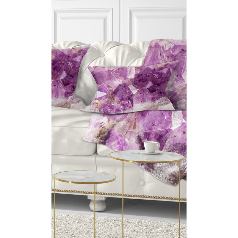 Améthyste mauve mauve - coussin imprimé abstrait