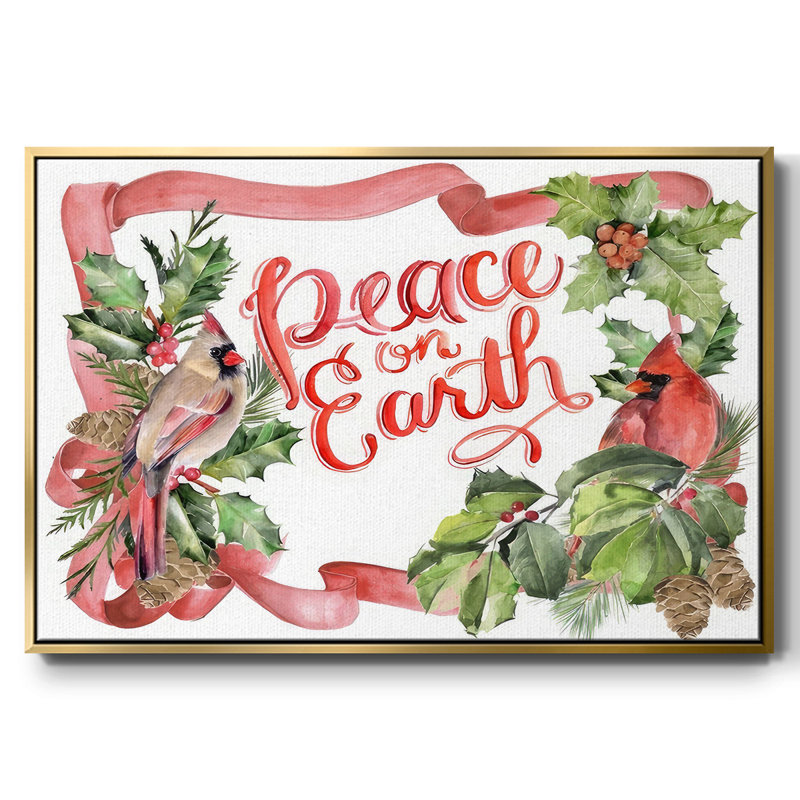 Cardinal Holly Christmas Collection A, H 27 po x l 41 po x P 1,5 po, Encadrement doré