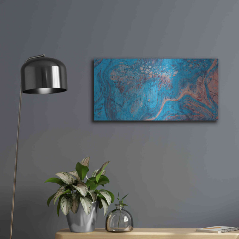 Brayden Studio «Craquelure Three» par Steve Hunziker, art mural en métal, H 12 po x l 24 po