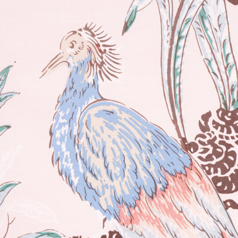 Schumacher x Miles Redd Peacock Fabric, Blush