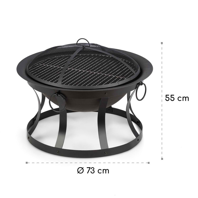 Round Cast Iron Smokeless Fire Pit