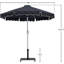 Amalfi Fabric With Piping / Aluminum Patio Umbrella With Base Sets
