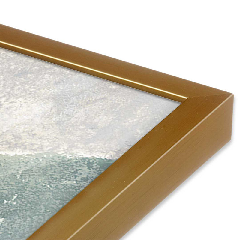 Impression sur toile «Continental Divide Blockprint I» par Vanna Lam, H 16 po x l 12 po, Doré