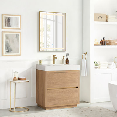 Ensemble de meuble-lavabo simple 36 po avec miroir Huesca