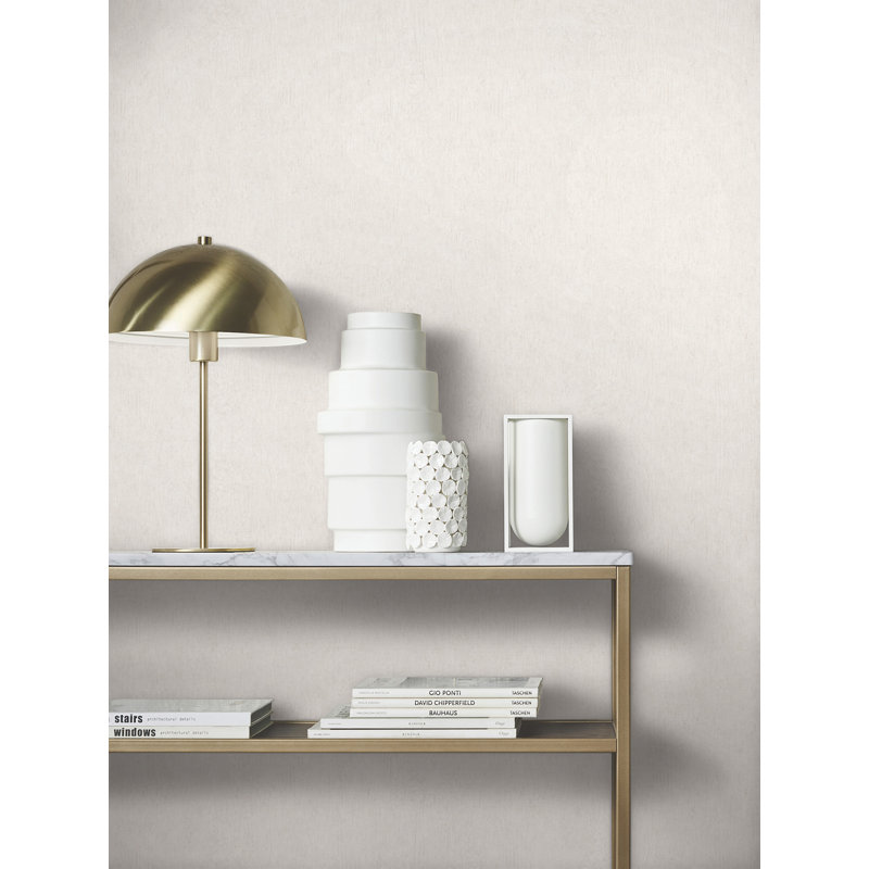 Papier peint délavé crème Dustan, Crème, crème