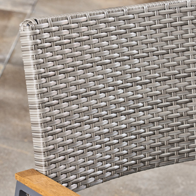Élément de patio gris - chaise de salle à manger moderne en maille confortable
