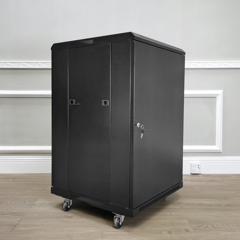 Fixturedisplays® Server Av Cabinet Audio Video Equipment Rack Lock Keys Metal Black 18 U W/ Shelf Easy Assembly Video In Despription 3D26F7F52993451DAA9297E6657D14C8
