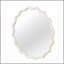 Miroir décoratif rond blanc en bois massif ondulé de 24 pouces, pour chambre à coucher, salle de bain, salon, entrée-129582924-129582925-129582930