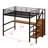 Aribella Full Size Metal Loft Bed With Desk, Storage Staircase And Small Wardrobe-106969732