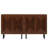 Set Of 2 Dark Brown 59" Buffet Sideboard Cabinet With Adjustable Shelves & Storage For Living & Dining Room