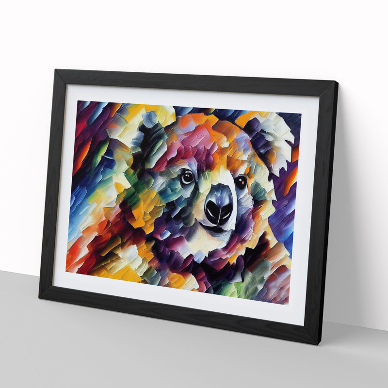 Koala Bear - Single Picture Frame Print, Black, 25cm H x 34cm W x 2cm D
