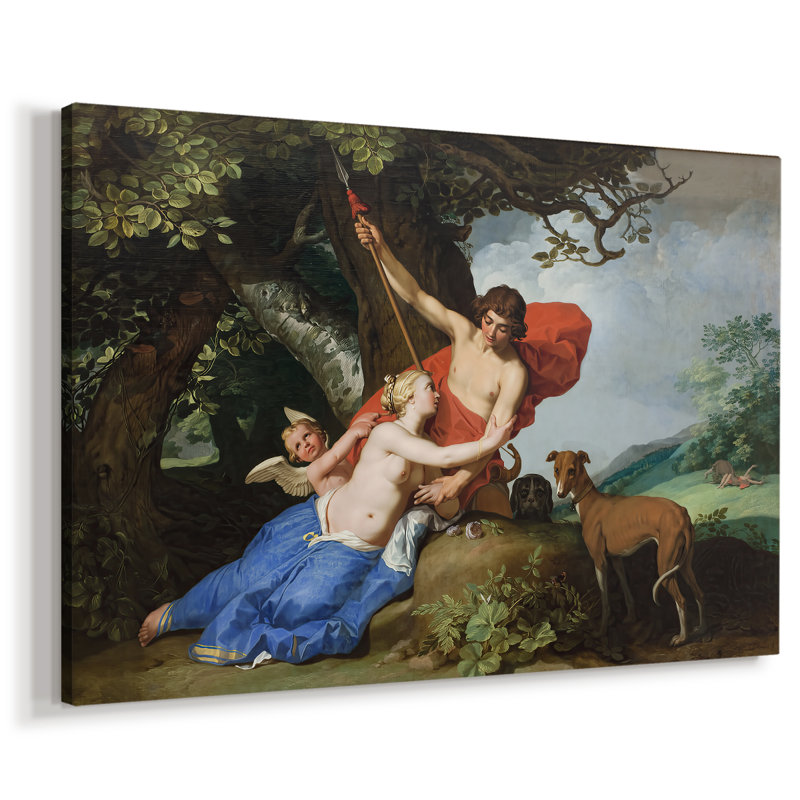 Vénus et Adonis-Abraham Bloemaert-Toile tendue avec châssis-1632, 32 x 48