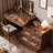 Modern Solid Wood Makeup Vanity Desk with Light mirror,8 drawers