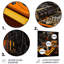 Table tournante jaune Boom Boxes I - musique, art mural en métal, salon-368906445