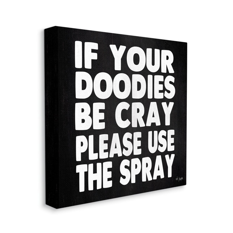 Doodies Be Cray, Toile tendue, H 36 po x l 36 po x P 1,5 po