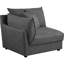 Canapé modulaire 5 pièces noir, bois de pin et contreplaqué, coussins en plumes de mousse, amovibles pour l'entretien