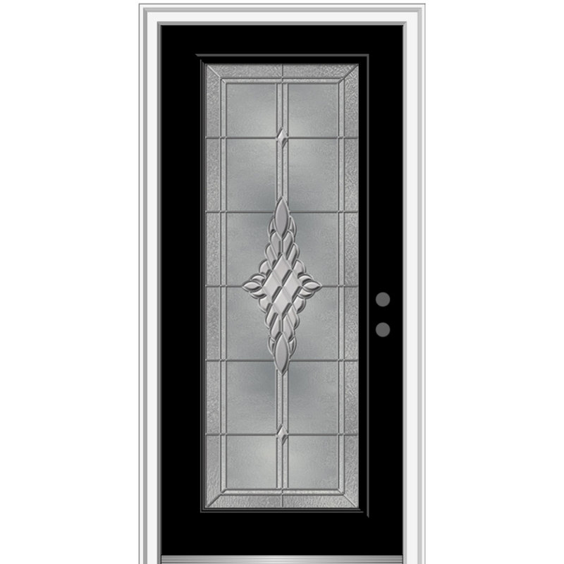 Porte d'entrée pré-suspendue en fibre de verre pleine largeur Grace Grace sur les deux côtés Grace sur cadre 6-9 / 16 po